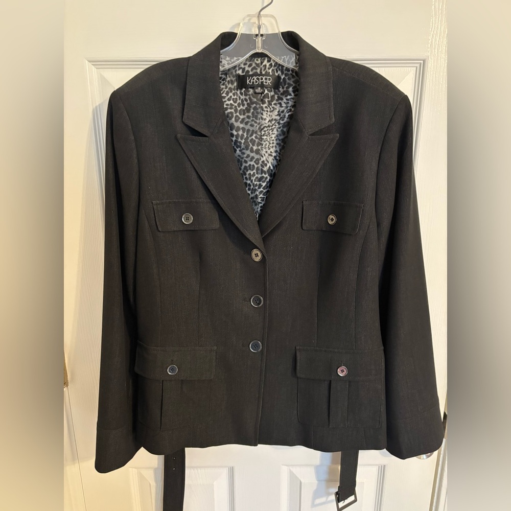 Kasper Women's Classic Black Suit Jacket -
Size 18